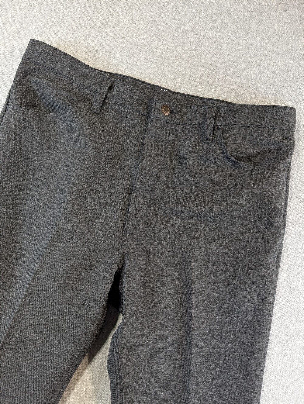 Wrangler Wrancher Dress Jeans Men's 38 X 32 Heathered Black Regular Fit Like New